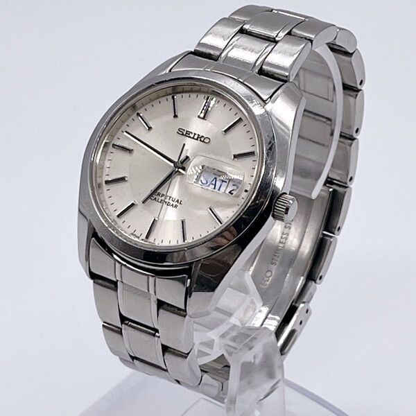 訳あり 格安 SEIKO セイコー 腕時計 デイデイト シルバー パーペチュアルカレンダー 8F33 0040 年差