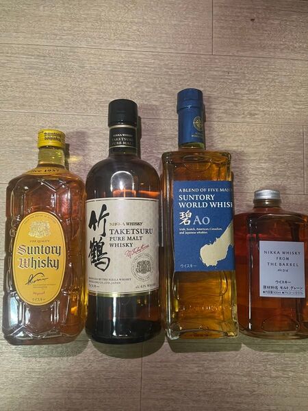 角瓶 竹鶴 碧 AO ニッカ フロムザバレル 4本セット