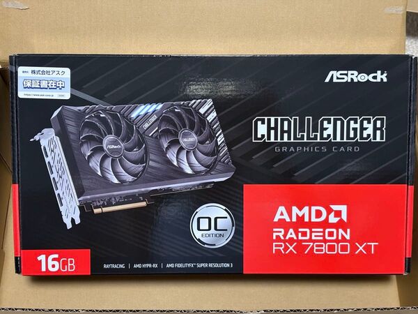 【未開封新品・納品書つき】ASRock Radeon RX 7800 XT Challenger 16GB OC