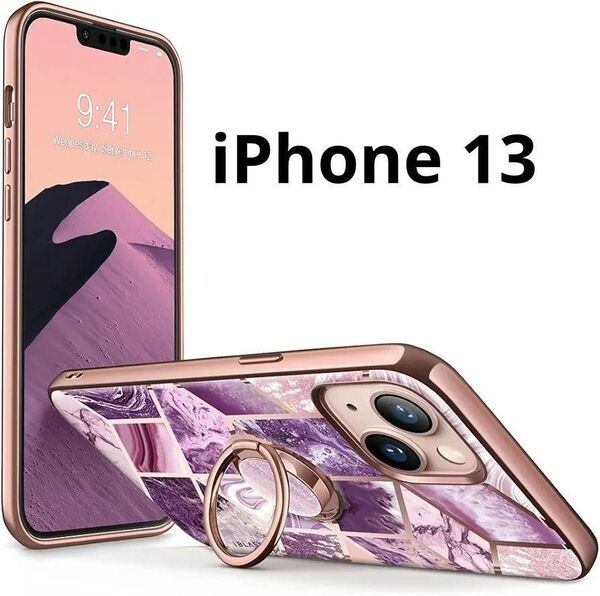 iPhone13 ケース6.1インチ リング付き レンズ保護 軽量 薄型 スマホケース 耐衝撃