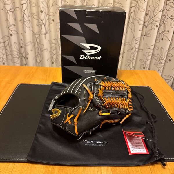 D-Quest DKY150 オールラウンド用 硬式グローブ ブラック×タン 型付け済 即戦力 美品!!