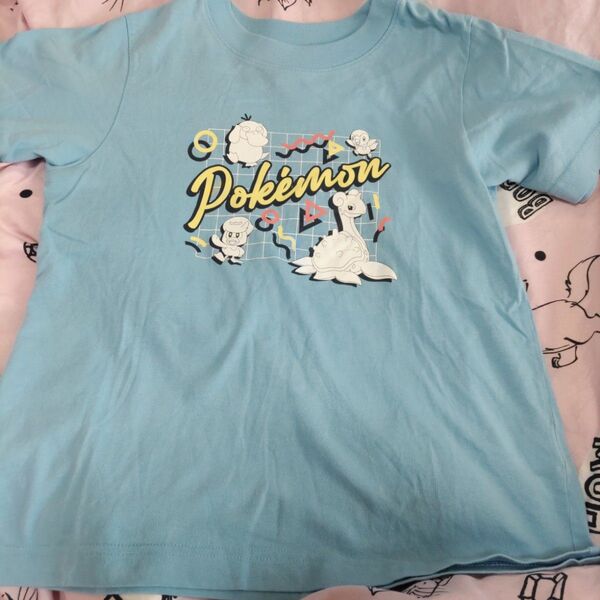 GU ポケモンTシャツ 水色 140cm