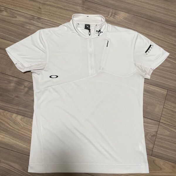 OAKLEY オークリー ゴルフ ハーフジップTシャツ ホワイト Mサイズ