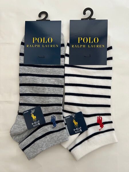 2点セット 新品ポロラルフローレン メンズ スニーカーショートソックス 紳士靴下ナイガイ
