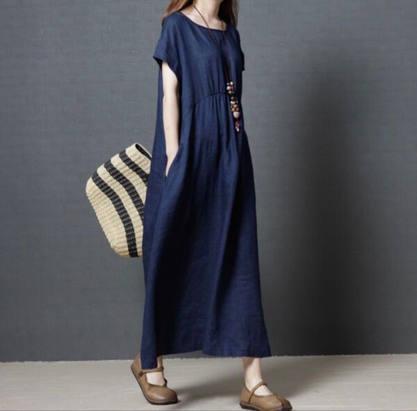 XL ロングワンピース スカート ゆったり マキシワンピース