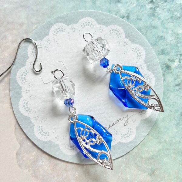 ハンドメイド ピアス ホヌ 海ガメ シルバー