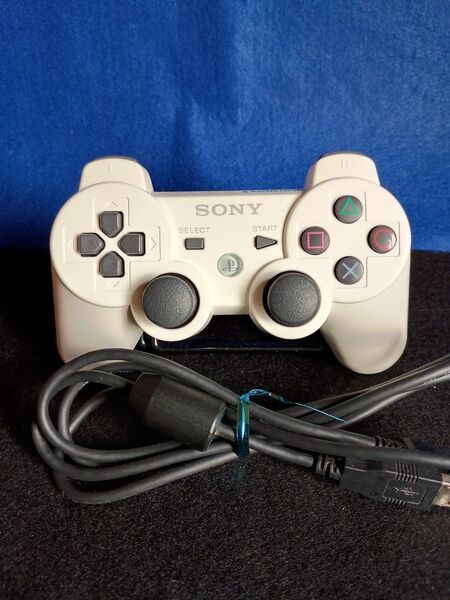 PS3 ワイヤレスコントローラーデュアルショック3 DUALSHOCK3 ホワイト おまけケーブル1本