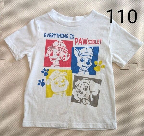 パウ・パトロール 半袖Tシャツ ホワイト 110cm