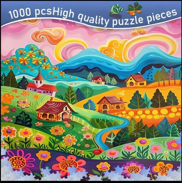 ジグソーパズル1000ピース 明るい丘