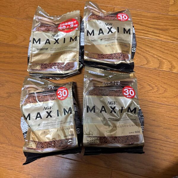 AGF MAXIM インスタントコーヒー 60g-65g 詰め替え 4袋