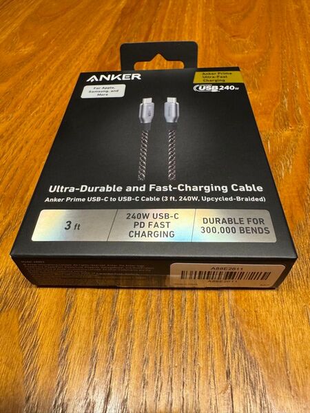 新品未開封Anker Prime 高耐久ナイロン USB-Cケーブル 240W