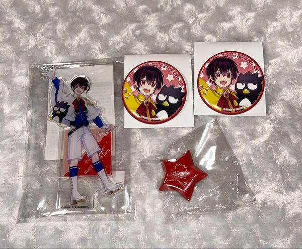 カラフルピーチ サンリオコラボ ゆあんくん アクスタ 缶バッジ ばつ丸