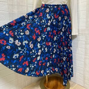 7月10日削除します。 未使用 極美品 ミラオーウェン アシンメトリープリーツスカート ウエストゴムで楽ちん綺麗