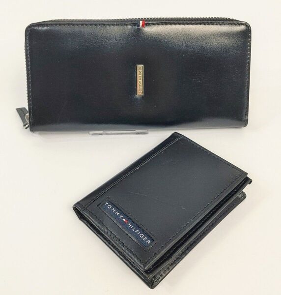 トミーヒルフィガー 長財布&名刺入れ 2点セット 本革レザー TOMMY HILFIGER未使用品 傷あり