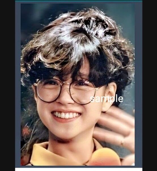中森明菜 写真L版 「メガネっ娘」
