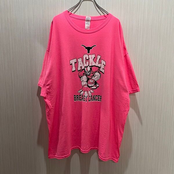 TACKLE BREAST CANCER Tシャツ 3XL ピンク NFL 古着 アメカジ 半袖 半袖Tシャツ Tシャツ