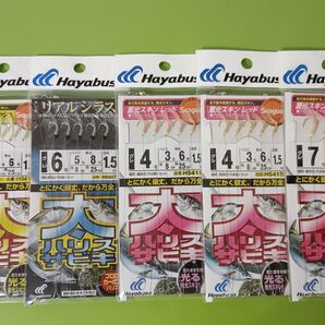 サビキ 仕掛け ハヤブサ 太ハリス 5枚セット Hayabusa