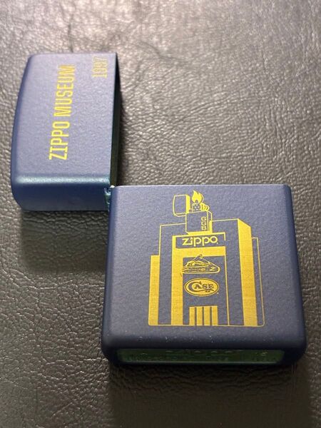 特価品 zippo GGB MUSEUM 前面加工 外側ケース アウター ネイビー 希少モデル 2015年製
