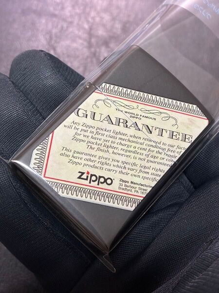 特価品 zippo ギャランティー 前面加工 ブラック 希少モデル 2014年製 GUARANTEE