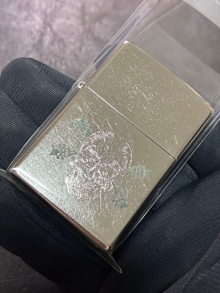 特価品 zippo ドクロ シルバーダスト 特殊加工 希少モデル 2018年製 シルバーインナー 2018年製