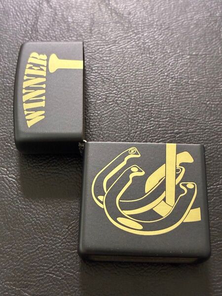 特価品 zippo WINNER BLACK 外側ケース アウター 前面加工 希少モデル 2017年製