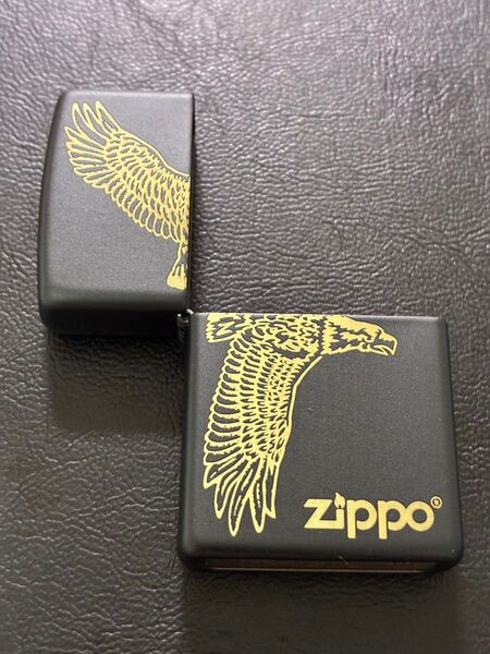 特価品 zippo コンドル 前面加工 外側ケース アウター マッドブラック 希少モデル 2017年製