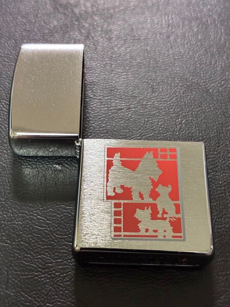 特価品 zippo ドッグ 犬 前面加工 外側ケース アウター シルバー 希少モデル 2015年製