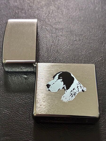特価品 zippo 犬 ドッグ 前面加工 外側ケース アウター シルバー 希少モデル 2015年製