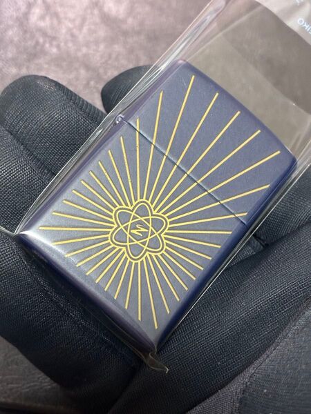 特価品 zippo Zマーク 前面加工 ネイビー 希少モデル 2017年製 シルバーインナー 2017年製