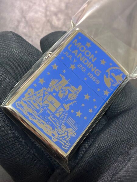 特価品 zippo MOON LANDING 前面加工 希少モデル 2018年製 シルバーインナー 2018年製