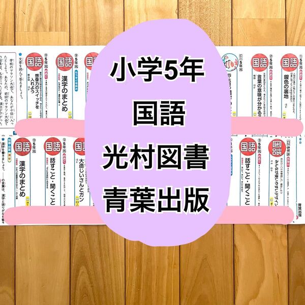 小学5年 国語 光村 青葉 カラーテスト 見なおしシート QRコード