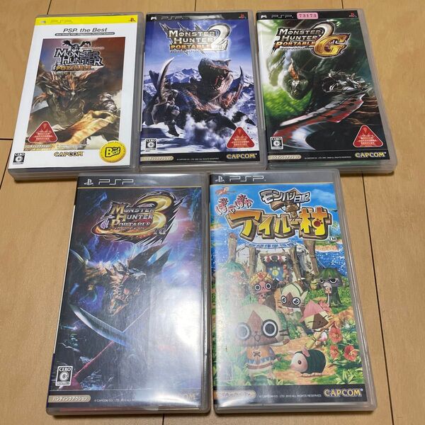 【PSP】 モンスターハンターポータブル 3rd他モンハン系5本セット