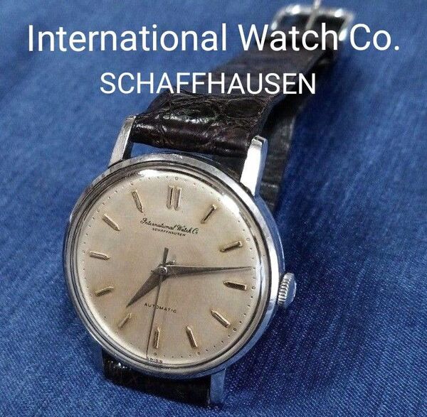 IWC International Watch Co. オールドインター ペラント式自動巻 筆記体ロゴ リアル魚リューズ 稼働品
