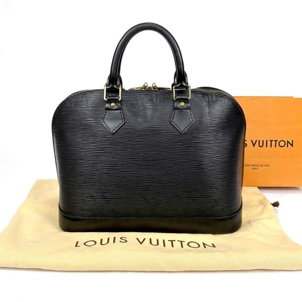 LOUIS VUITTON ルイヴィトン アルマPM ノワール ブラック エピレザー ハンドバッグ トップハンドルバッグ 黒