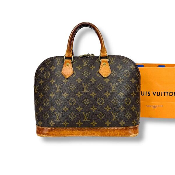 ルイヴィトン LOUIS VUITTON アルマ M51130 ハンドバッグ モノグラム レザー ブラウン ミニボストンバッグ