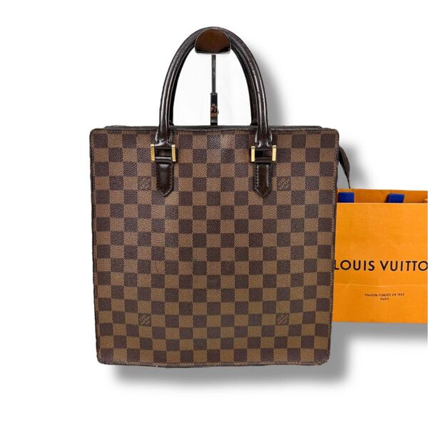 ルイヴィトン LOUIS VUITTON ヴェニスPM トートバッグ ダミエレザー エベヌ ハンドバッグ ビジネス ブラウン