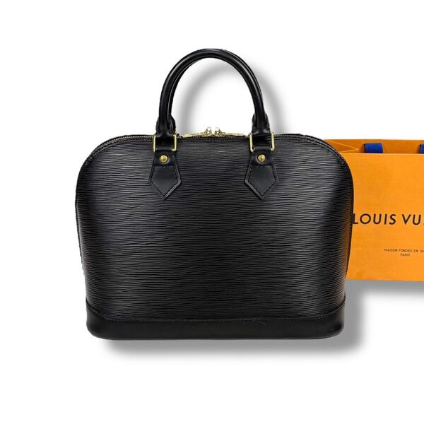 LOUIS VUITTON ルイヴィトン アルマPM ブラック エピレザー ハンドバッグ ミニトートバッグ ノワール 黒