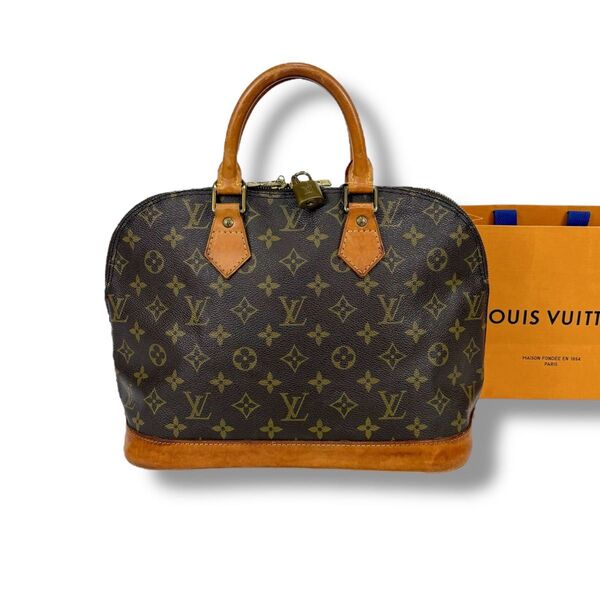 ルイヴィトン LOUIS VUITTON アルマ ハンドバッグ モノグラムレザー M51130 ブラウン ミニトートバッグ