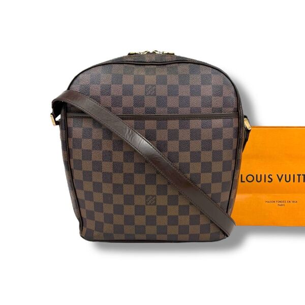 ルイヴィトン イパネマGM ワンショルダーバッグ ダミエ レザー LOUIS VUITTON エベヌ ブラウン