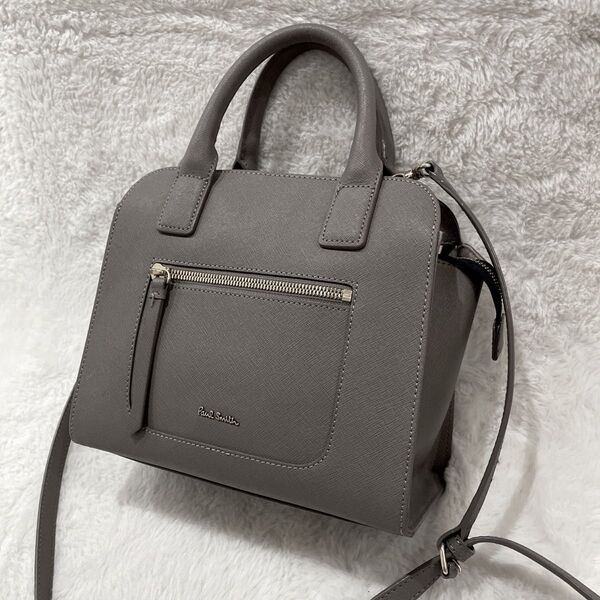 Paul Smith ポール スミス ニュージップポケット ハンドバッグ 2WAY ショルダーバッグ レザー