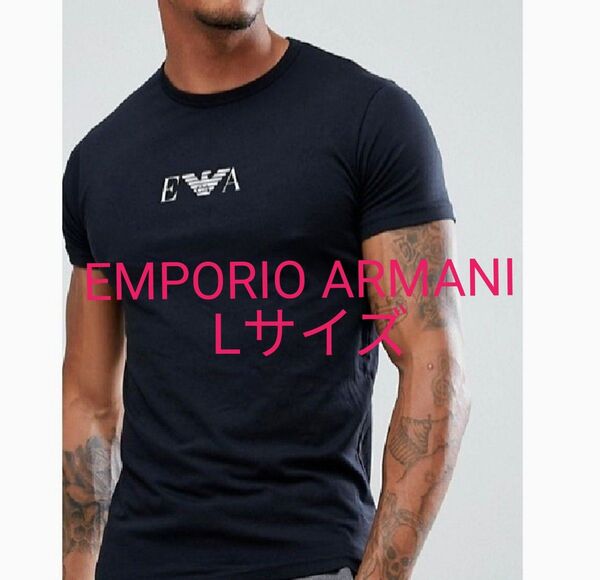 【新品】EMPORIO ARMANI/ブラック クルーネック Tシャツ Lサイズ