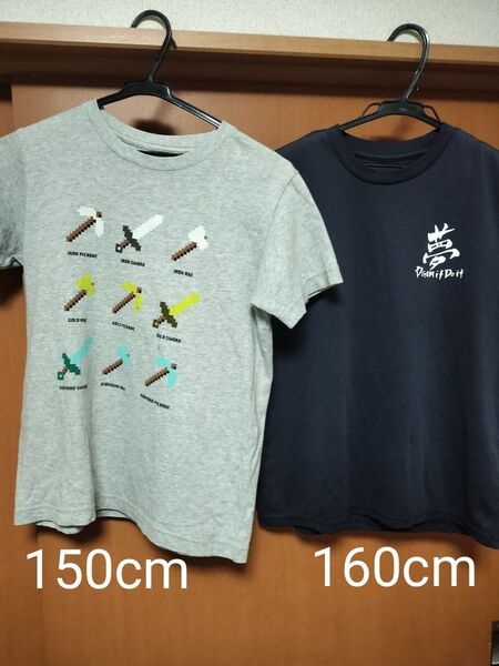 150、160 子どもTシャツ 3枚セット まとめ売り マイクラ ヒマラヤ スポーツTシャツ 綿Tシャツ