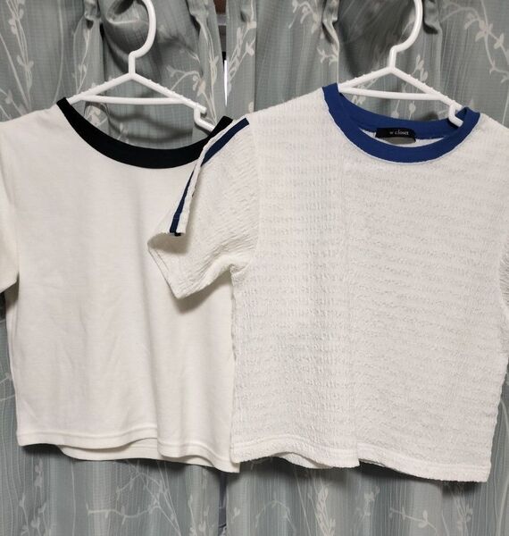 白トップス WEGO(L) w closet(F) 2枚セット レディース 半袖