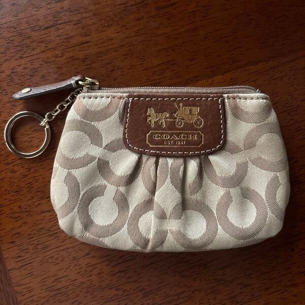 COACH コーチ コインケース キーリング キャンバスシグネチャー