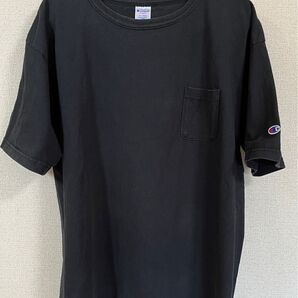 Champion Tシャツ T1011 ポケット ブラック サイズXL USA製