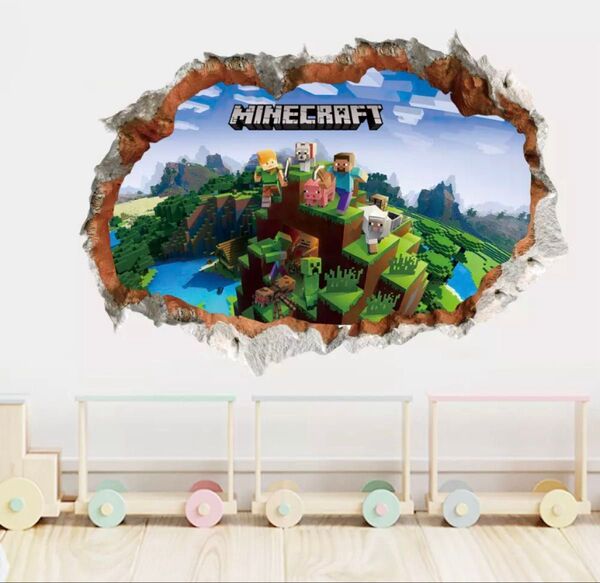 マインクラフト マイクラ ウォールステッカー 壁紙 壁シール 壁ステッカー ポスター