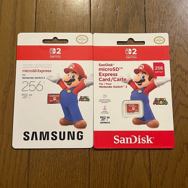 SanDisk microSD Express 256GB & Nintendo switch2 256GB Samsung