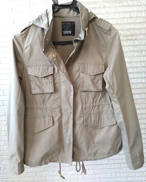 HK WORKS LONDON ミリタリージャケット カーキ M