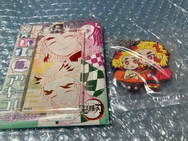 鬼滅の刃 原画展 箔押しアクリルキーホルダーコレクション ばんちょうこうラバーマスコット 煉獄杏寿郎