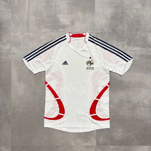 archive y2k 00s adidas fff アディダス フランス代表 Tシャツ サッカー ユニフォーム ゲームシャツ